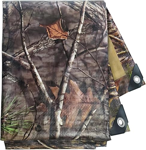 Lona resistente de 0.354 in, impermeable, resistente a los rayos UV, utilizada para exteriores, caza, camping, mochileros, tienda de campaña, lona