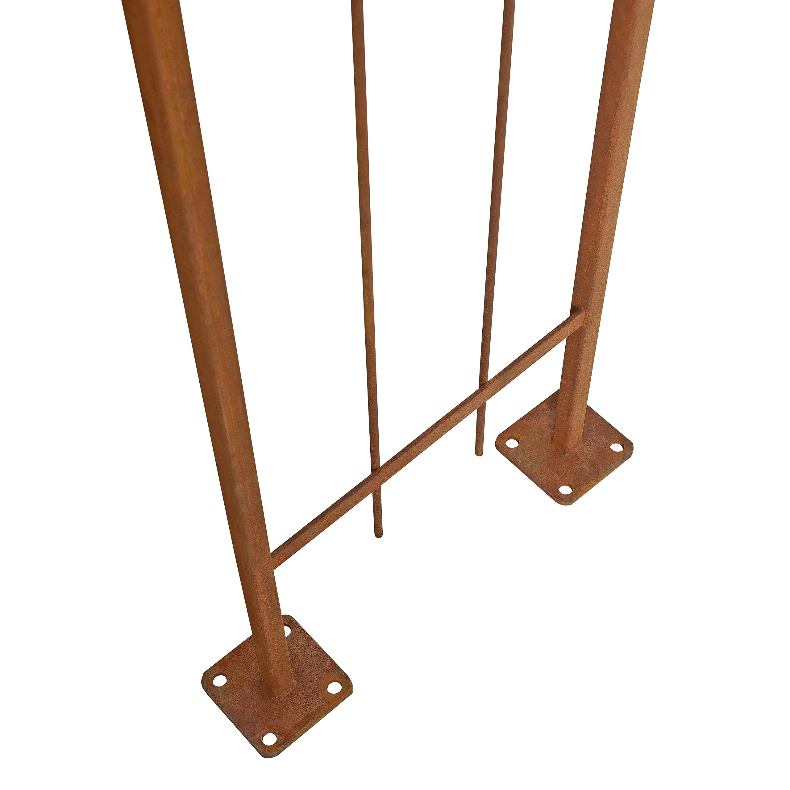 ESTEXO Rosenbogen Rankhilfe Kletterhilfe Rost Metall Rosenspalier Torbogen Bogen Spalier (140 cm)