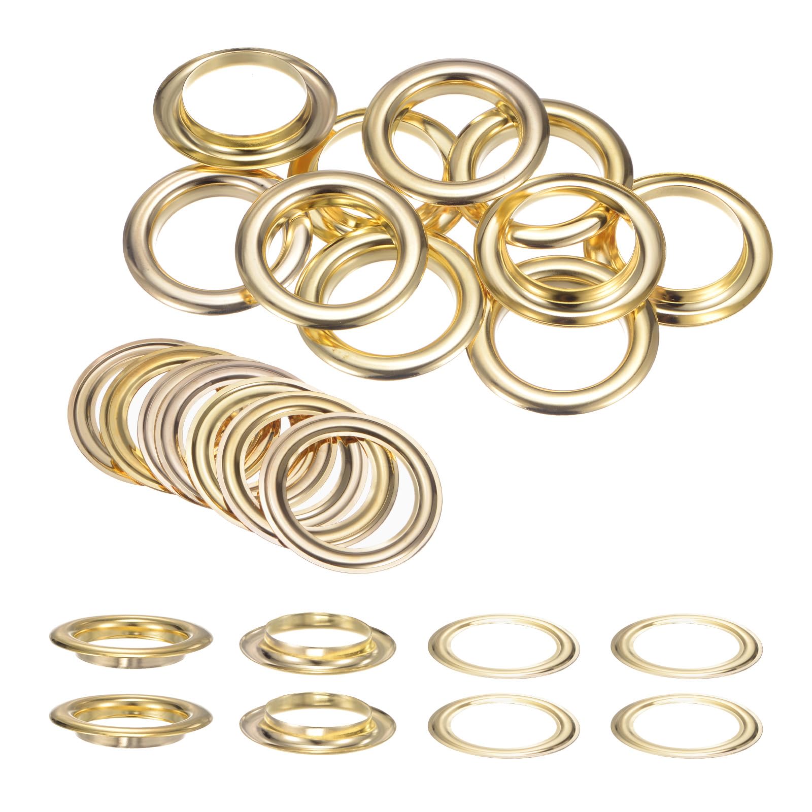Œillets 40 mm dorés en cuivre pur pour rideaux élégants et grands projets de maroquinerie