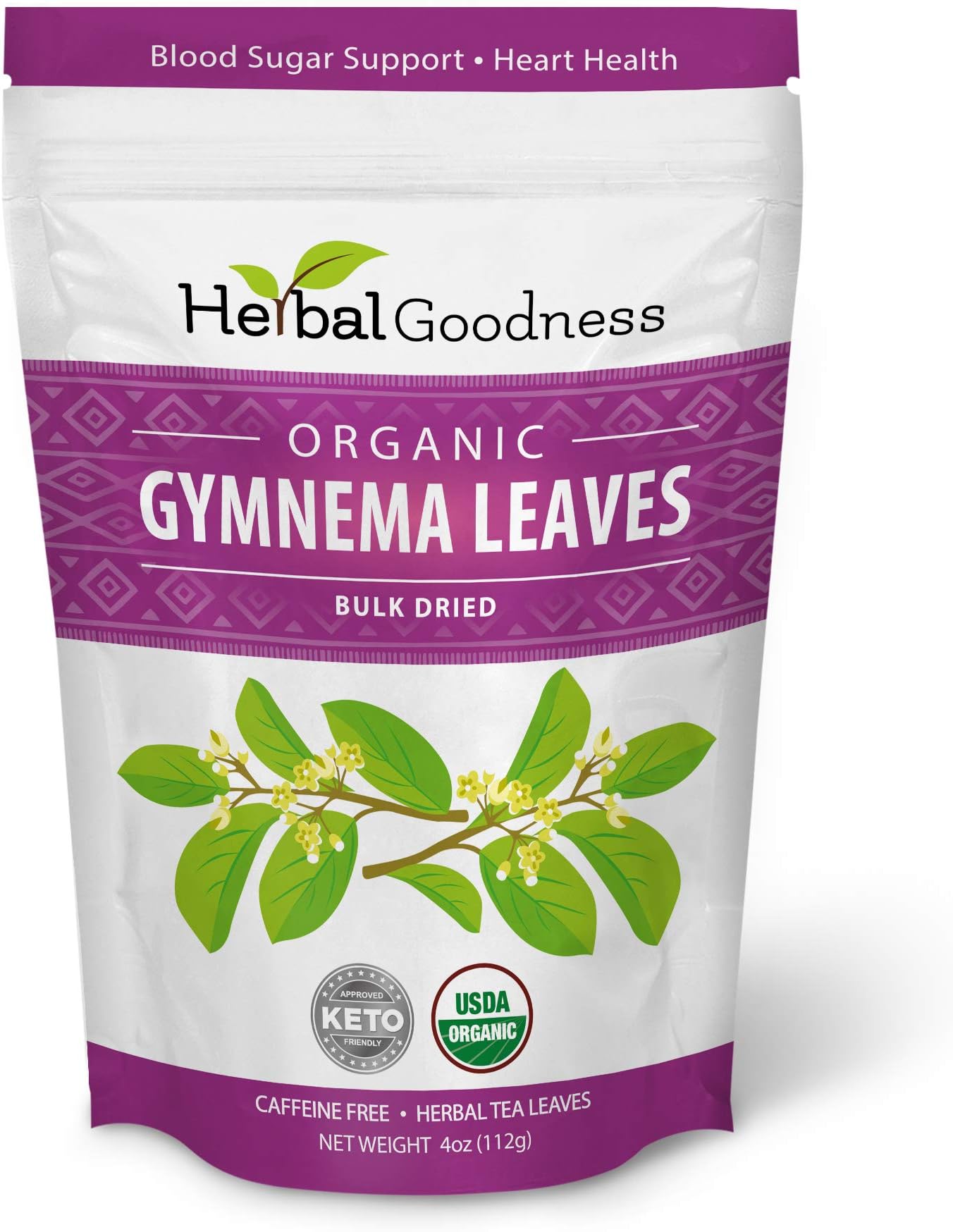 Gymnema Sylvestre Leaf Bulk Herb – Organic 4oz - Sugar Regulator, Digestive Stimulant & Pancreatic Support - Herbal Goodness