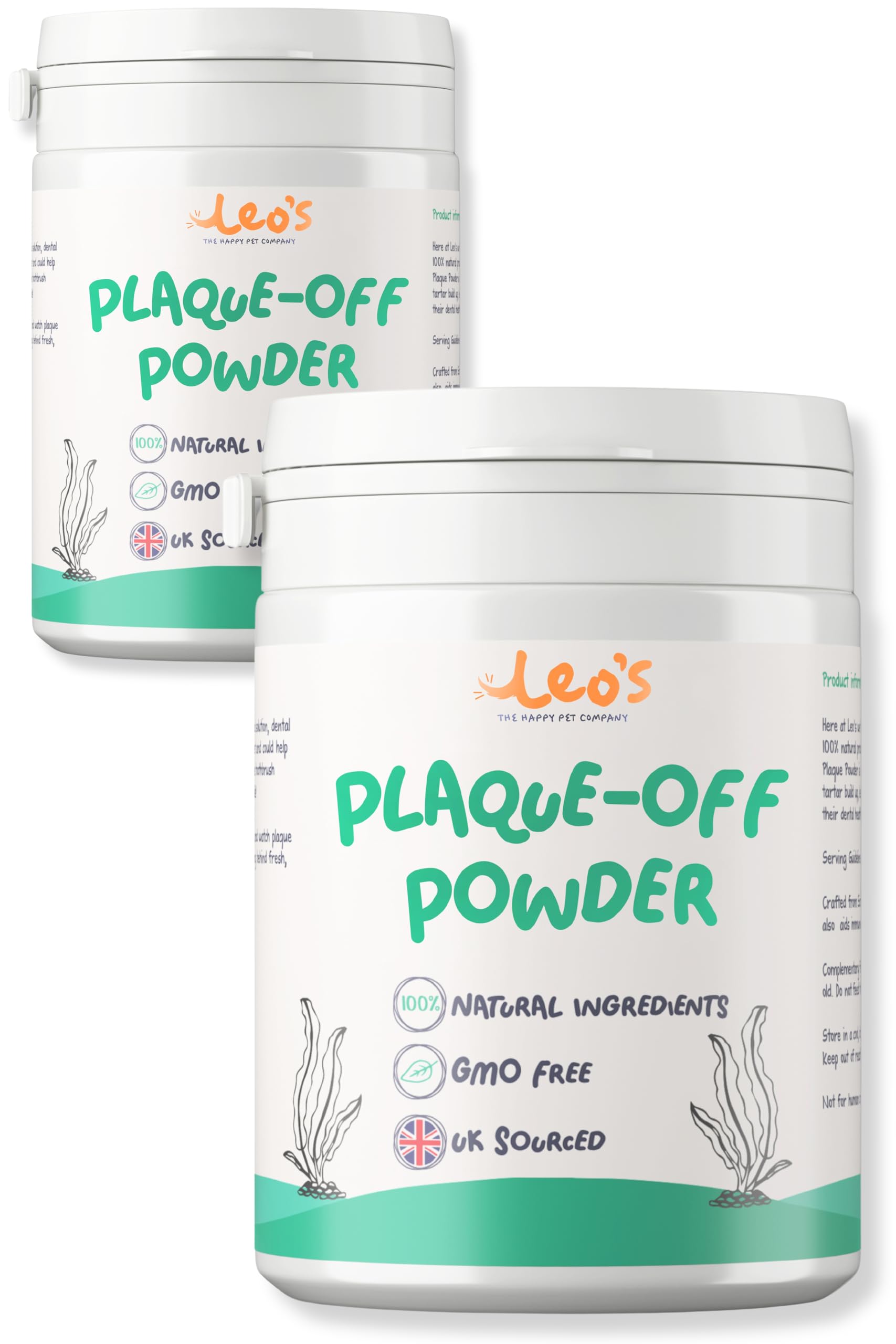 Leo's Plaque Off Powder For Dogs & Cats | 200g | Pet Teeth Cleaning | Cat & Dog Breath Freshener Food Topper | 100% Natural | No Dog Toothbrush or Dog Toothpaste | Plaque Remover For Dogs & Cats — view 12