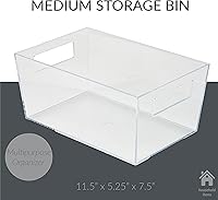Vista 2 de Simplify Bolsa de almacenamiento multiusos mediana Contenedor de plástico con asas Baño Oficina Cocina Organización Accesorios