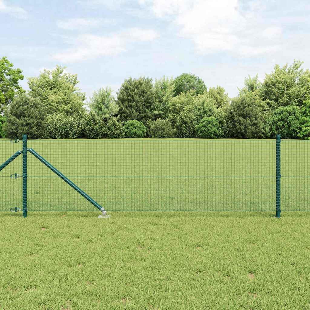 vidaXL Recinzione in rete saldata con punte 10 x 0,8 m Verde Rete