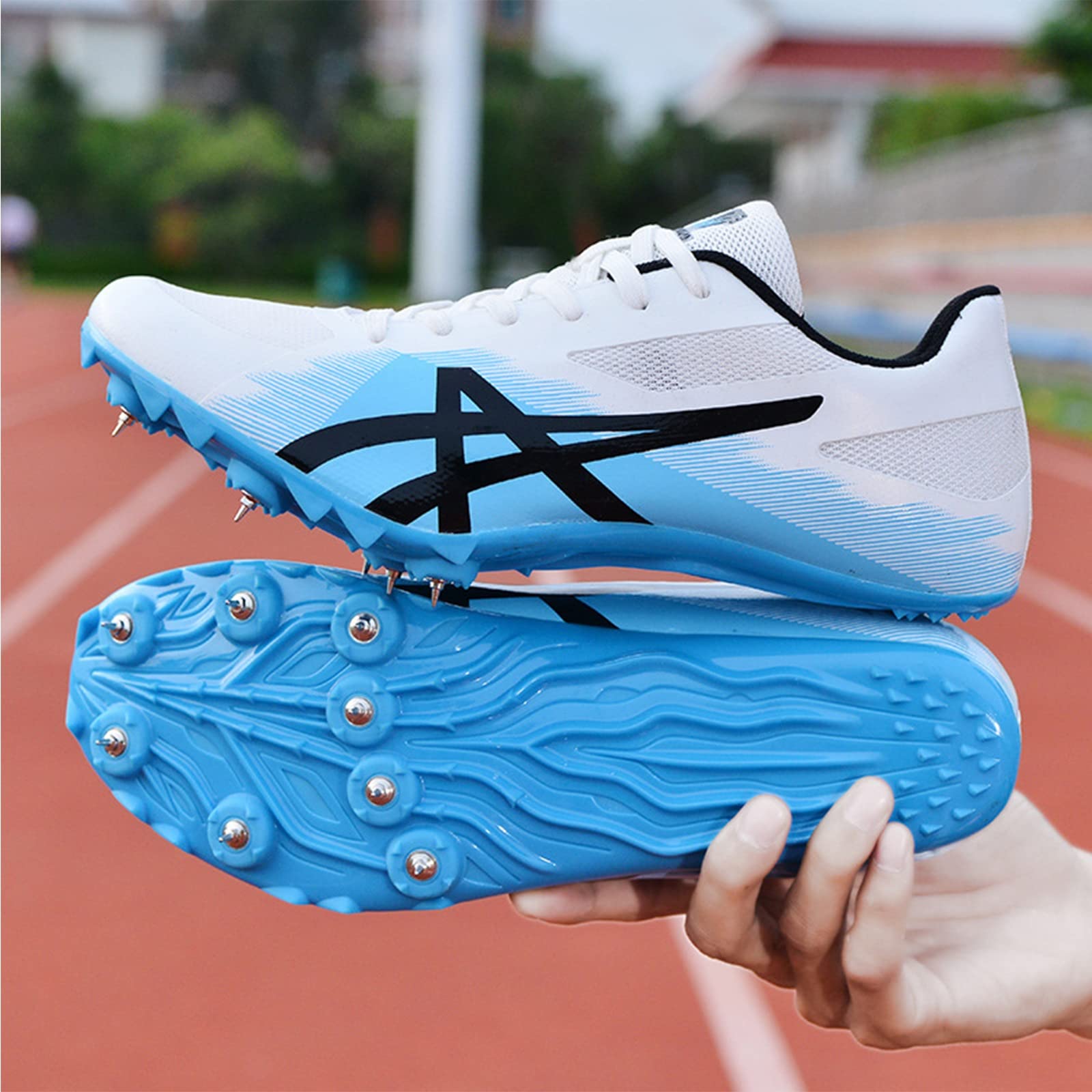 SDEQA Chaussures D'athlétisme pour Femmes avec des Pointes Baskets Sprint Jumping Racing Entraînement De Course Léger Respirant