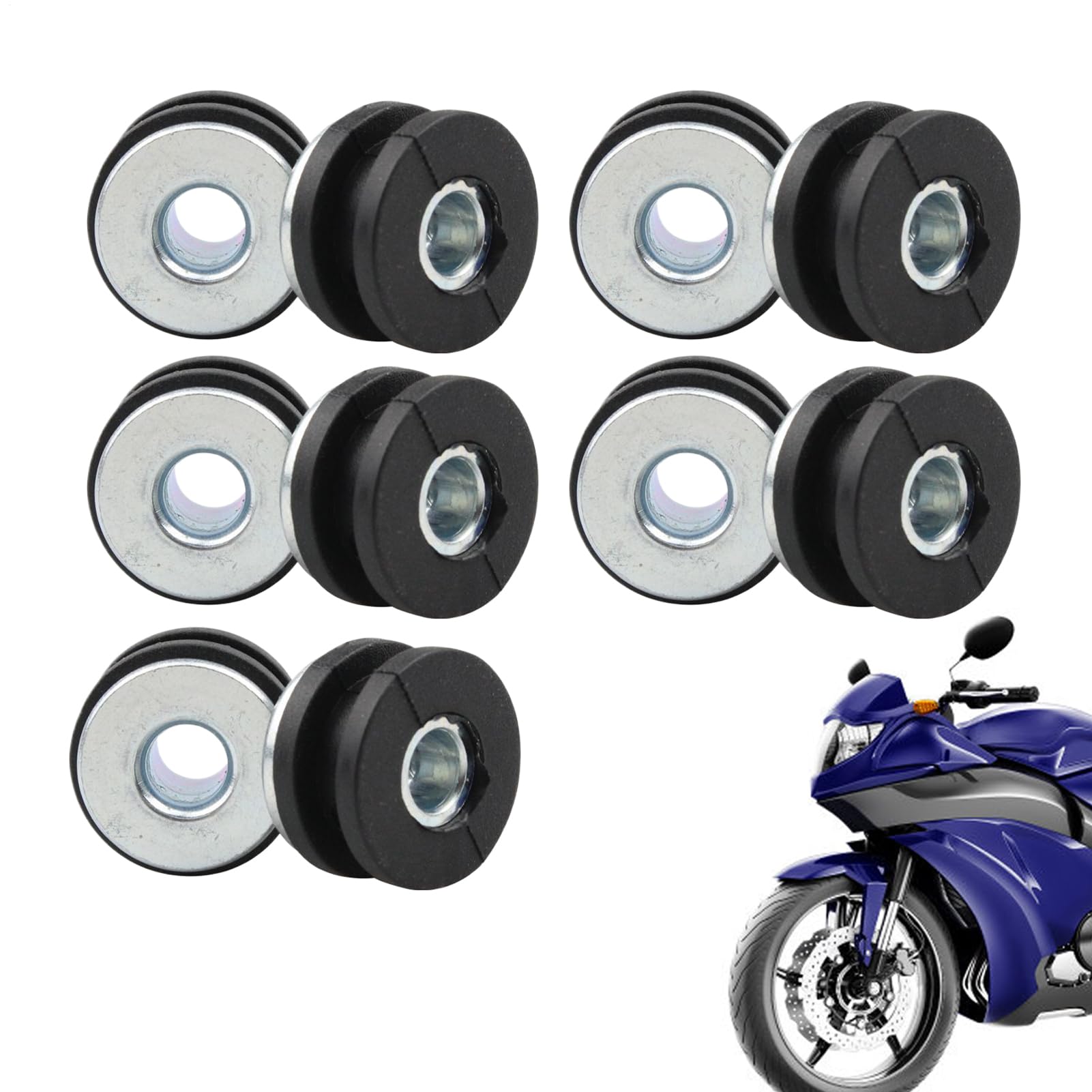 Guarnizioni per Motociclette,Accessori Sostitutivi Guarnizioni in Gomma | Sostituto Spaziatore Guarnizione Antiurto per Componenti Parabrezza