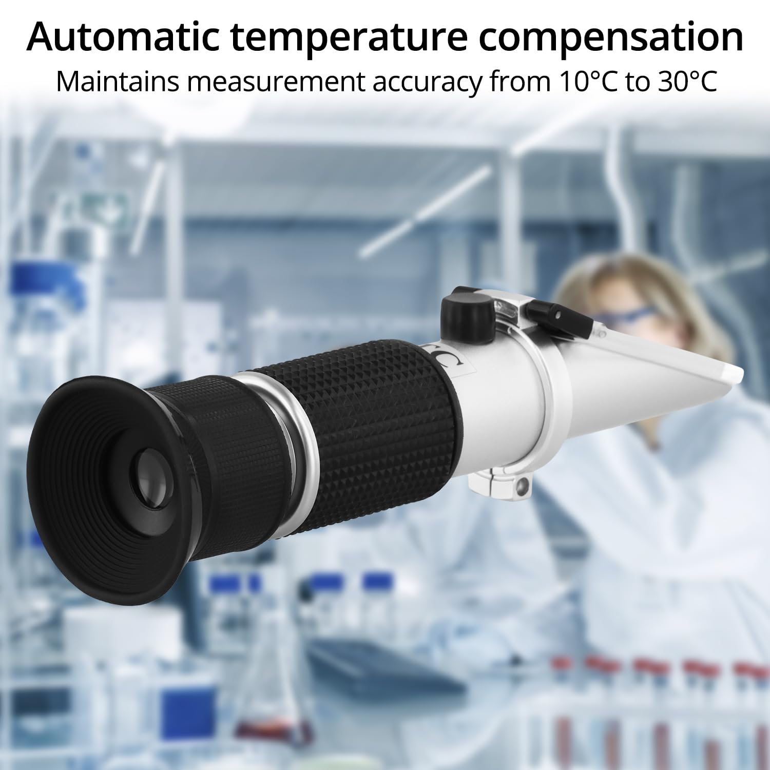 QWORK® Réfractomètre Antigel 4 en 1 avec Compensation Automatique de la température, pour antigel + Liquide de Batterie + AdBlue (DEF) + Liquide Lave-Glace - 4