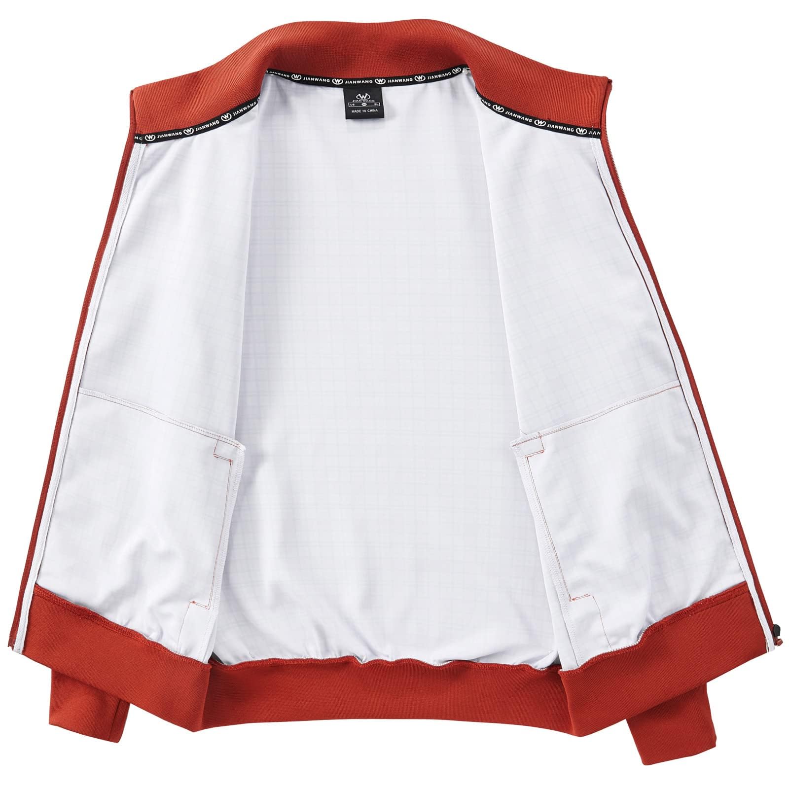 W JIANWANG Tuta sportiva da uomo e da jogging – Tuta sportiva da uomo con chiusura a maniche lunghe, pantaloni sportivi fitness
