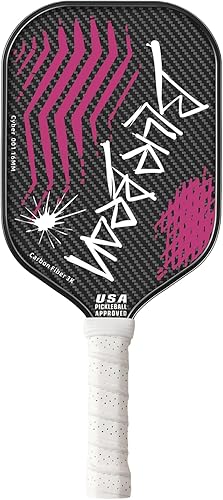 Paletas de pickleball, USAPA, paleta de pickleball de fibra de carbono con núcleo de panal de polímero de 0.63 pulgadas que proporciona un peso más