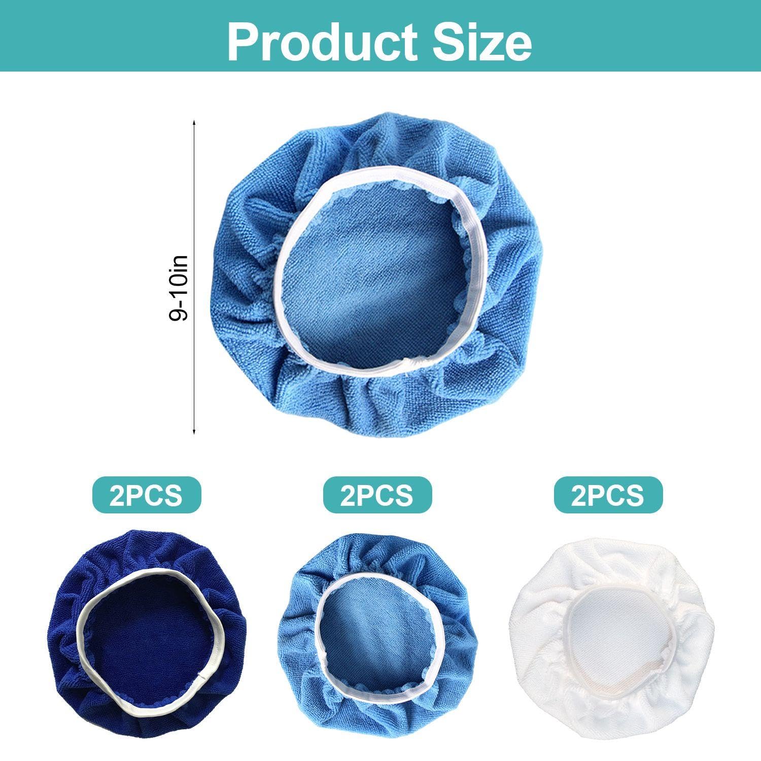 RNSKFG 6 Pieces Of Car Polishing Cover, Soft Cleaning Cloth, Waxing Polishing Tools, Body Care Supplies, Sky Blue - Image 2