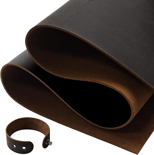 Cuadrado de cuero de 18 x 12 pulgadas, grosor de 0.06 a 0.079 pulgadas de grosor, para manualidades, herramientas, costura, caballo loco, piel de