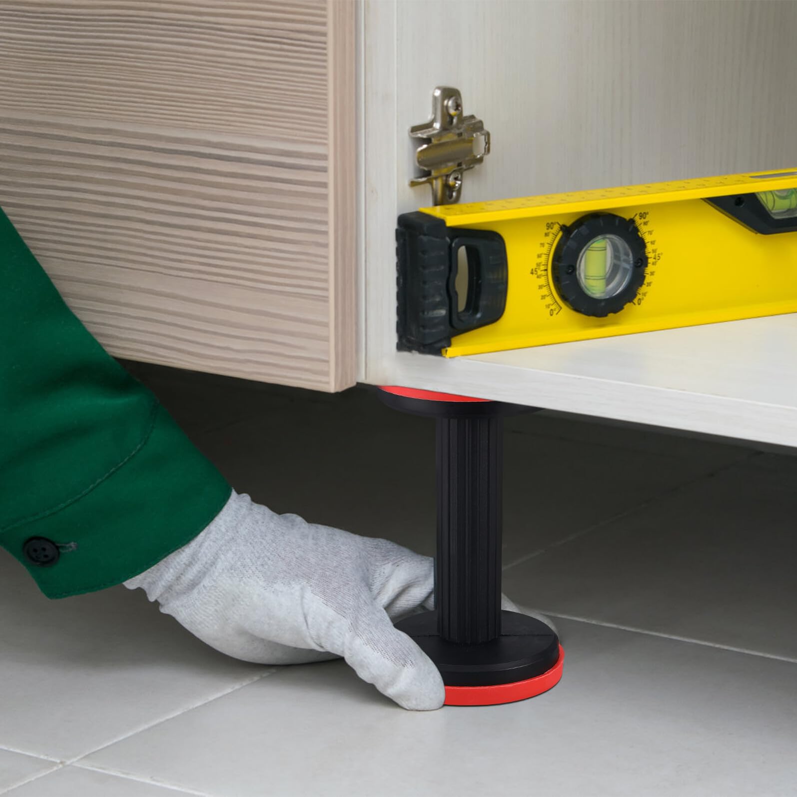2 Stück Verstellbare Möbelbeine mit 18-44cm Bereich, Schwarz