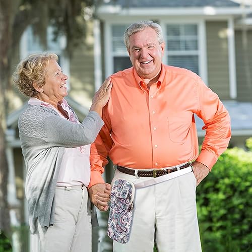 Miniatura 7 de Funda para tubo de nefrostomía y bolsa de drenaje con correa ajustable para la cintura y cubierta de tubo de catéter para nefrostomía (Blanco azul)