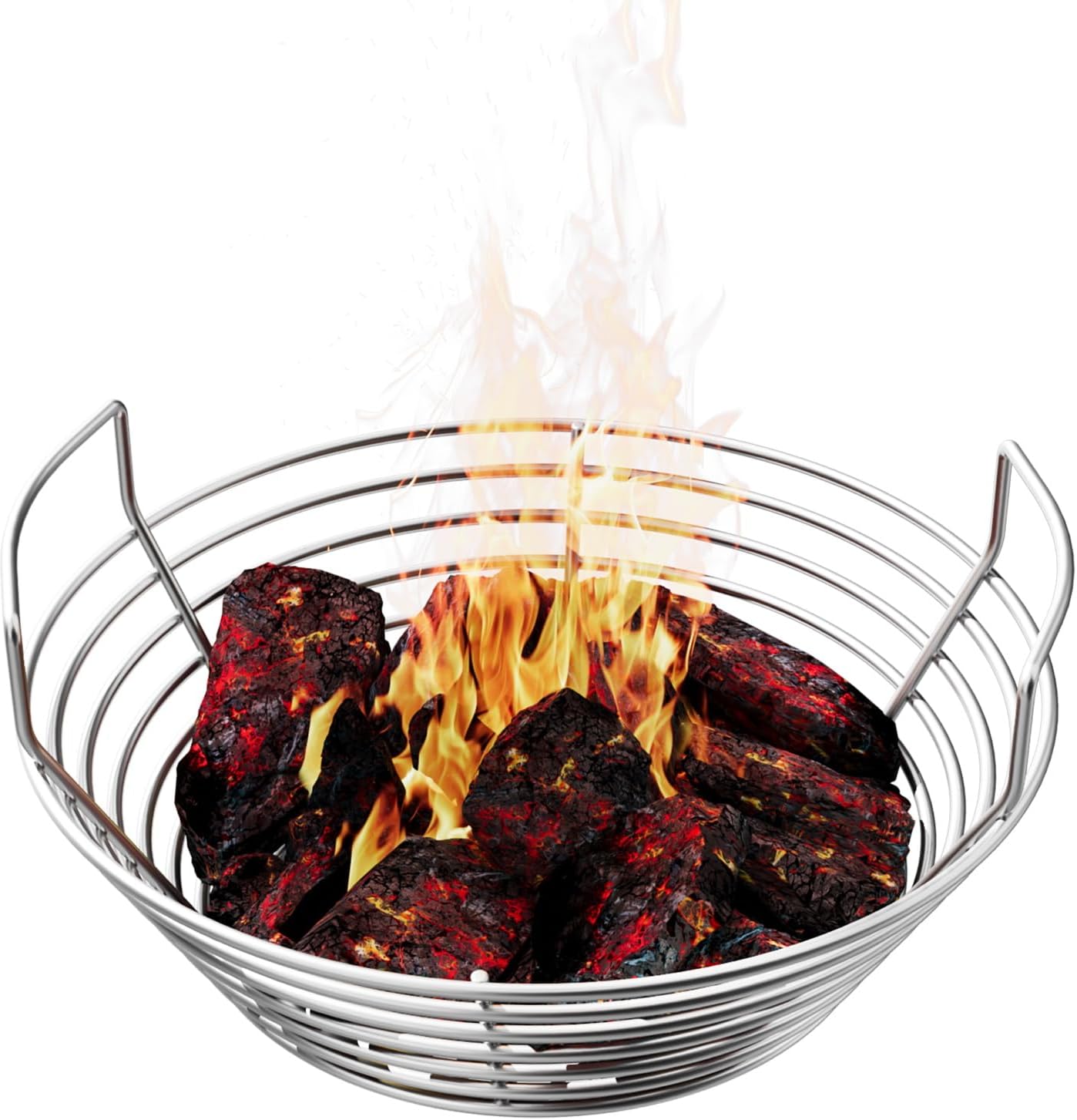 Stainless Steel Charcoal Ash Basket for Big Green Egg, Kamado Joe Grills, Pit Boss, Louisiana