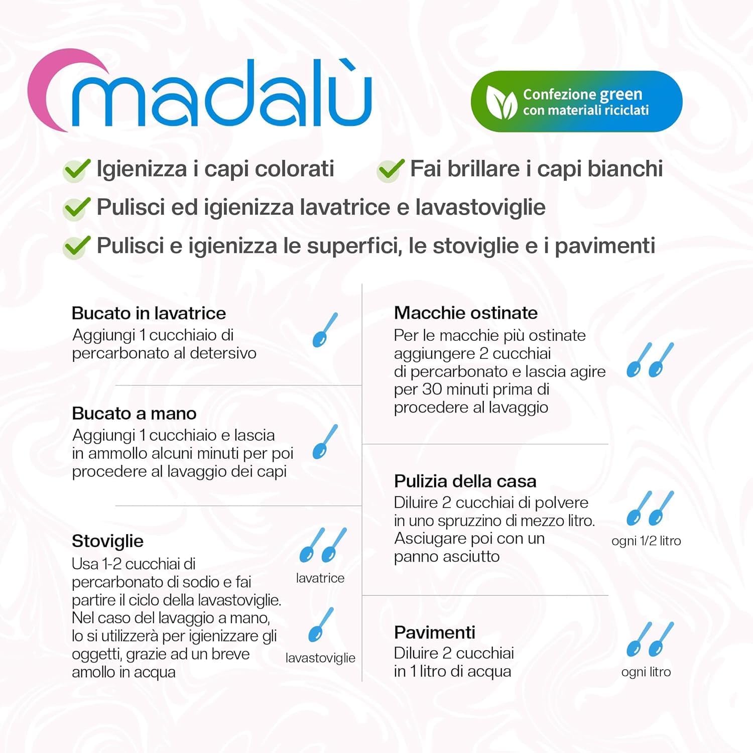Kit Acido Citrico per Lavatrice + Percarbonato di Sodio Sbiancante (1,50 + 1,50 Kg) Azione Combinata per Sbiancante Bucato e Ammorbidente, Anticalcare Bagno, Antimuffa, Busta Richiudibile Riciclabile
