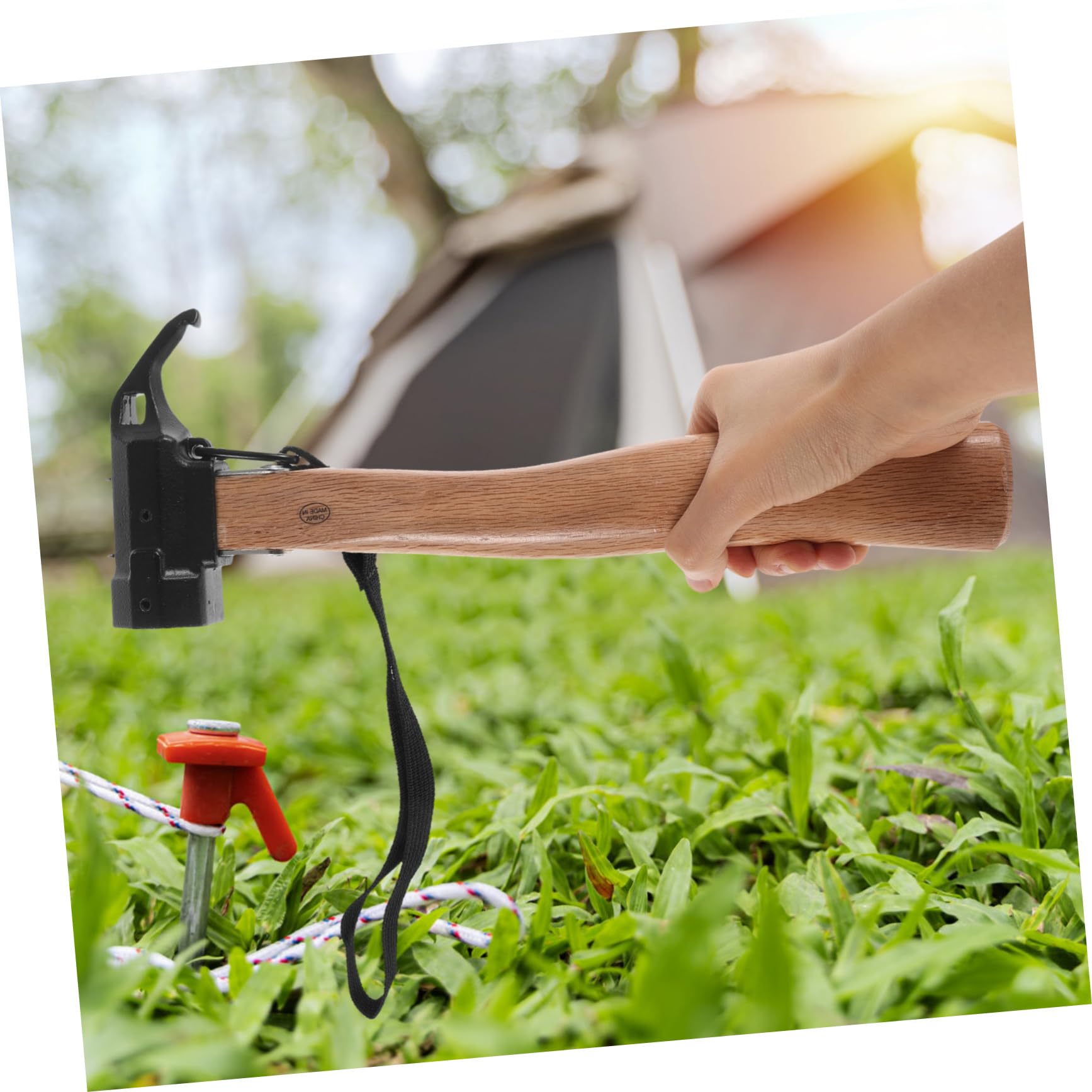 NULYLU Stake Puller Camping Hammer Tent Stake Mallet Multi-function Camp Hammer Heavy Duty Tent Accessories for Hiking