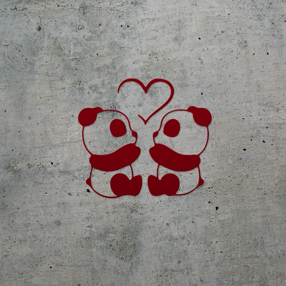 Amazon.com - Transparent Decal Stickers of Panda Love (Burgundy