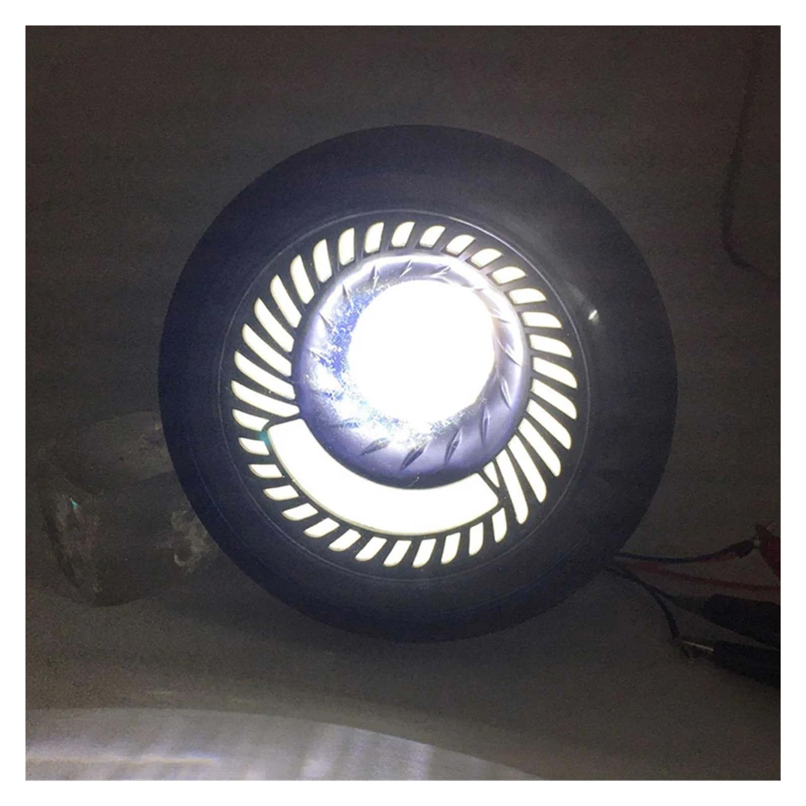Faro de protección LED Negro de 6,5 Pulgadas for Motocicleta Haz Alto y bajo con Soporte