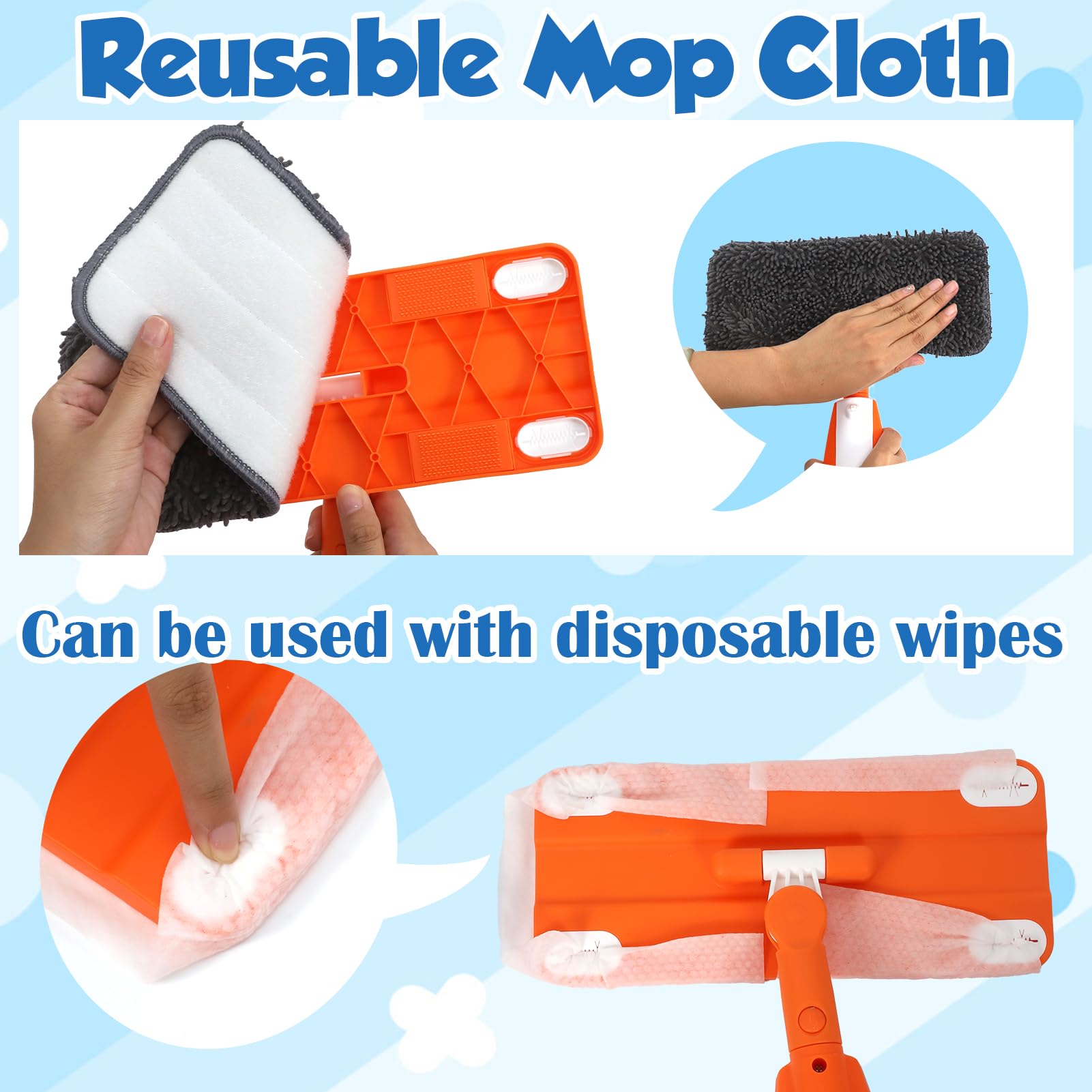 Wdmiya Balais Serpillère Jouet avec Vaporisateur pour Enfants, Montessori kit Menage avec Fonction de Pulvérisation Réelle et 3 Tampons Lavables, Idéal pour Jeux de Rôle Filles Garçons Cadeau âge 3-6