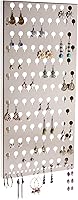 Vista 7 de Angelynn's Soporte organizador de aretes montado en la pared para mujeres pequeñas y medianas, aretes colgantes, estante colgante de almacenamiento