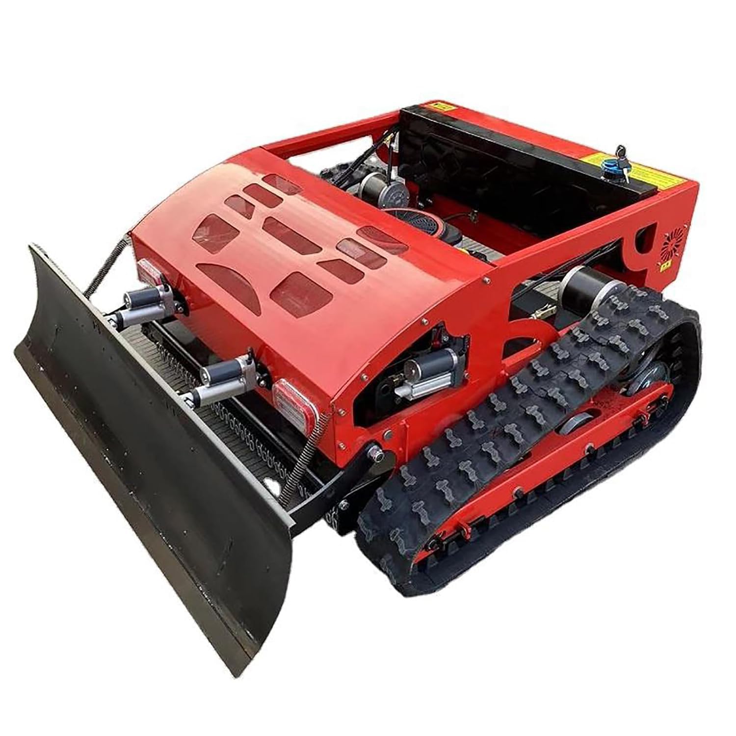 Cortacésped autopropulsado de giro cero con mando a distancia, híbrido de gas-eléctrico, ancho de corte de 540 mm, 7,5 hp, capacidad de inclinación de 45°, ideal para césped empinado