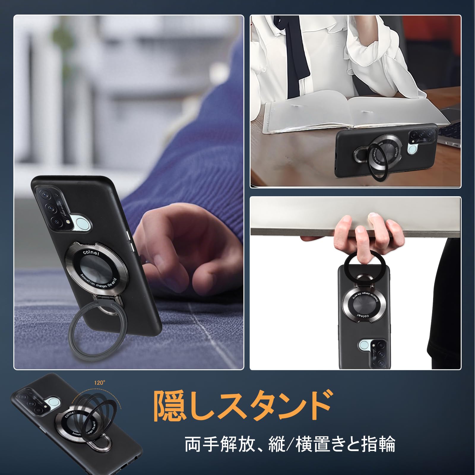 Amazon.co.jp: 【Antimam】OPPO Reno5 A 用 ケース マグネット搭載