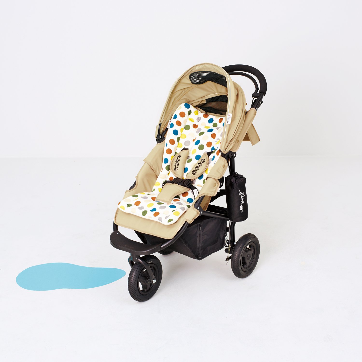 エアバギー ストローラーマット 人気 マルチドット柄 セット