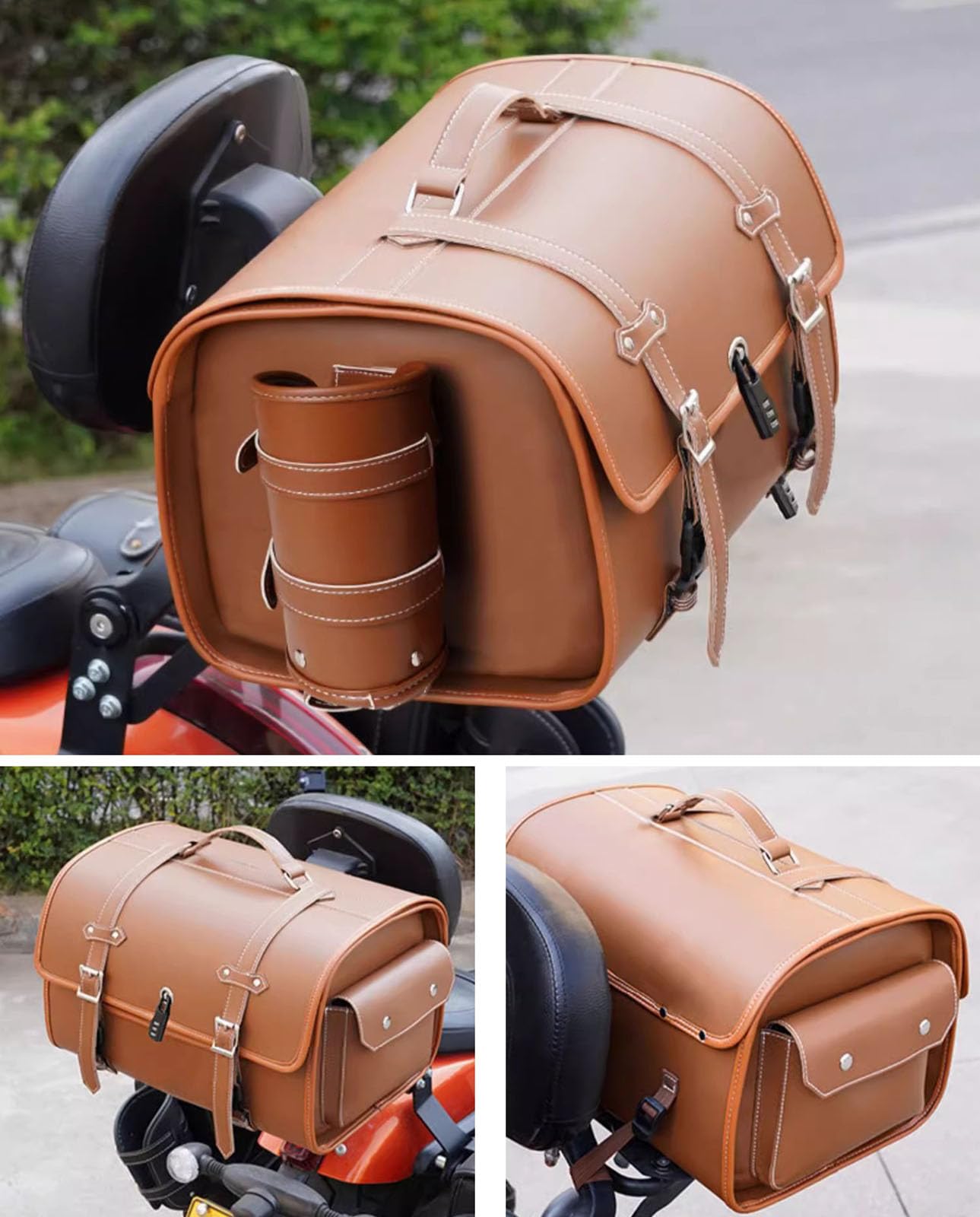 Sacoche De Selle Moto Pour CMX Pour Rebel 500 250 300 Sacoches De Selle Étanches En Cuir PU Pour Moto Sacoches À Outils Rétro Sacs Selle Latéraux 20l Sac Moto