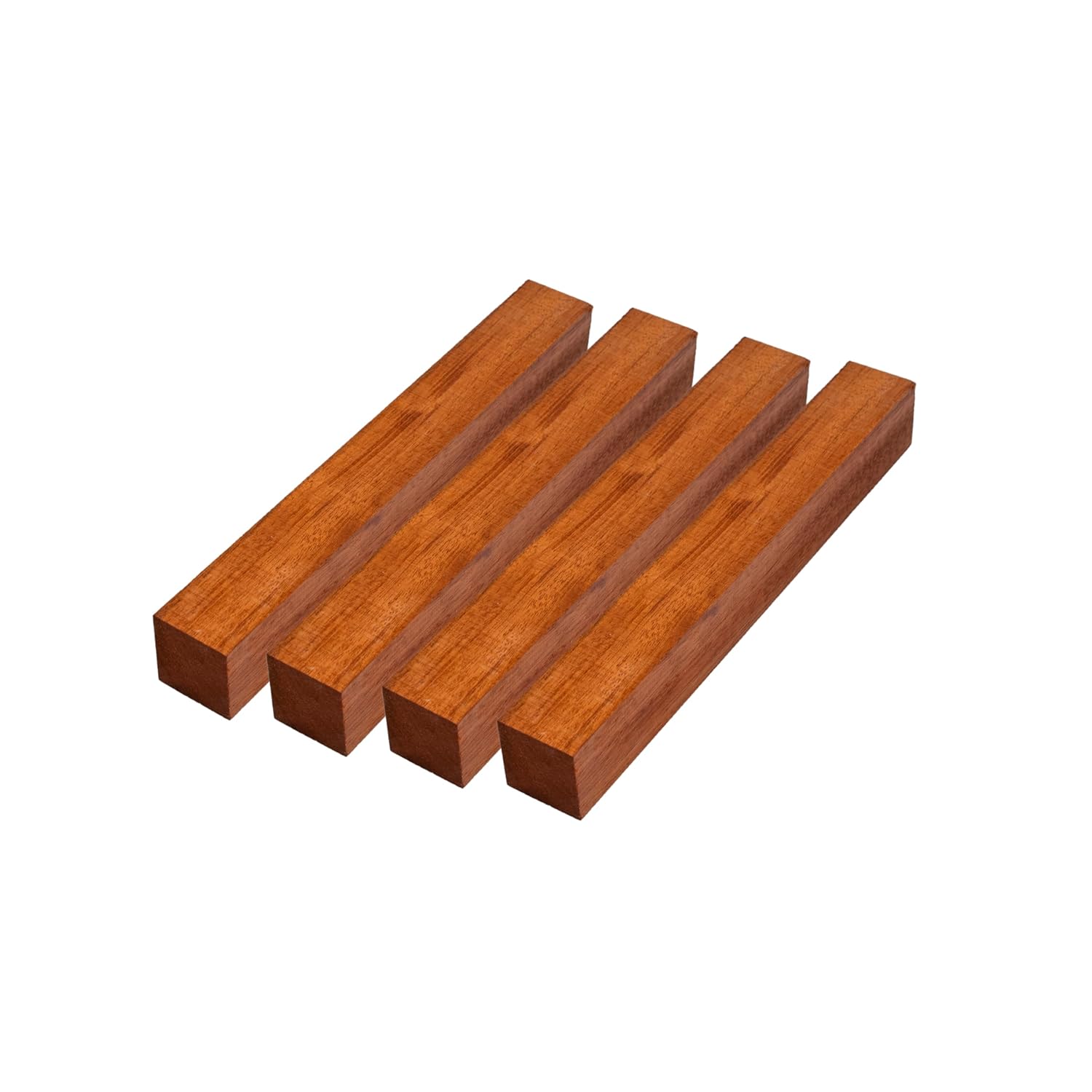Pack of 4 Honduran Mahogany 1" x 1" x 18" Turning Blanks, Kiln Dried Exotic Hardwood Wood Turning Blank for Eco-Friendly Woodturning, Wood Lathe, and DIY Projects by Exotic Wood Zone