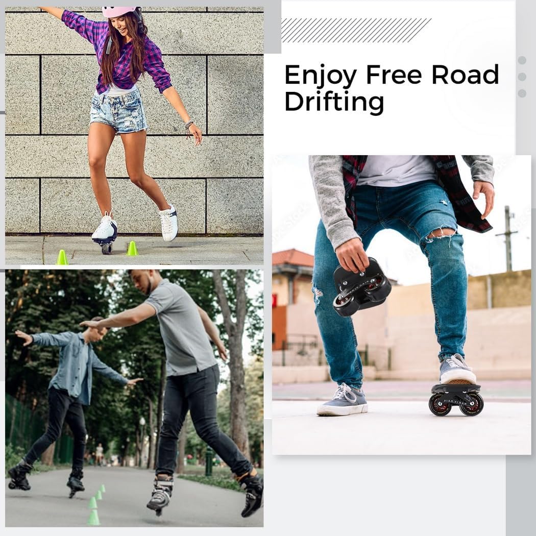 Drift Skateboard Plate With Non-Slip Aluminum Deck, Steel Support, Pu Wheels, And Premium Bearings For Skating