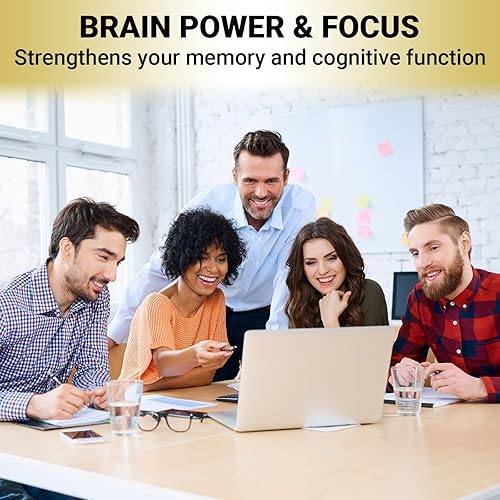 Miniatura 5 de Gomitas de melena de leones Ashwagandha, suplemento de melena de león Ashwagandha con shilajit, musgo marino, aceite de semilla negra para adultos,