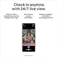 Vista 2 de Google Nest Doorbell (Cable, 2ª generación) - Cámara de timbre de video con cable - Cámara de seguridad para timbre de puerta - Nieve