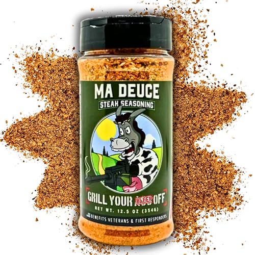 Ma Deuce - Condimento para carne de Grill Your As* Off - BBQ Rub - Premiado condimento para barbacoa y parrilla para carne de res, bistec,