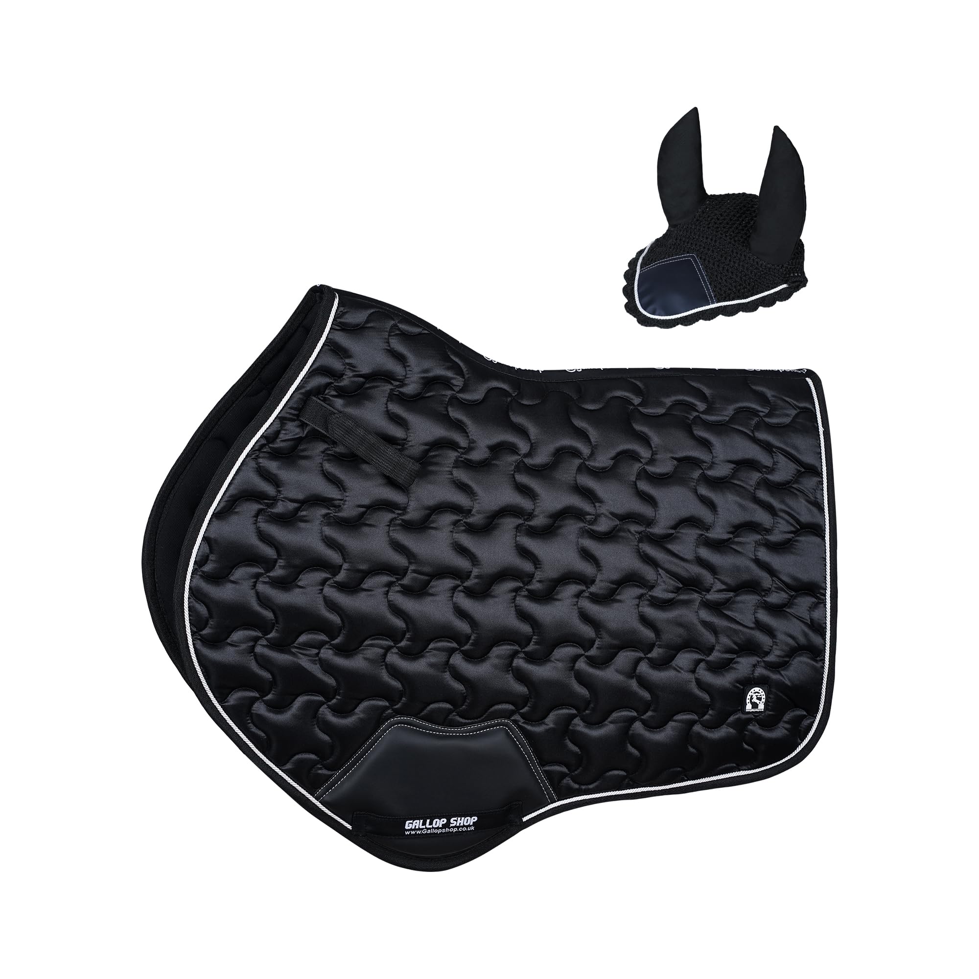 Close Contact Ninja Star Saddle Pad / All Purpose Saddle Pad Matchy Set (Black, Full)