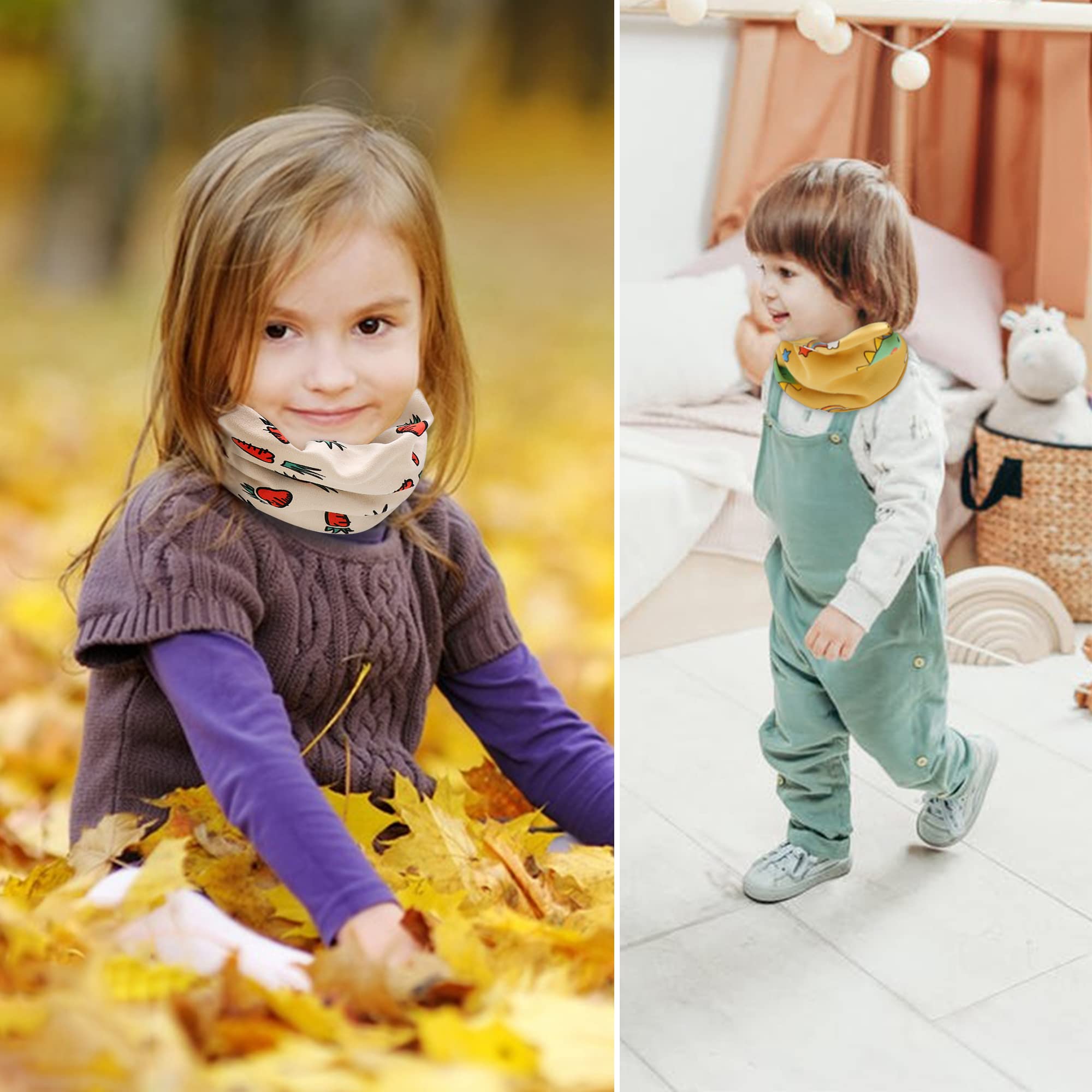 YMIFEEY Pañuelo Cuello Bebé Algodón Braga Otoño Invierno Calentador Viaje Al Aire Libre Bufandas Niños 0-8 Años
