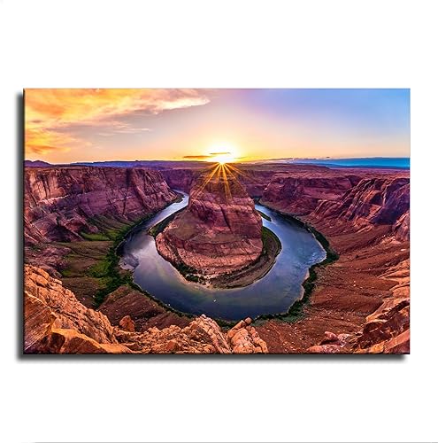 Miniatura 2 de Horseshoe Bend Sunset, Grand Canyon National Park, Arizona, USA Landscape Canvas Decorative Painting Poster Home Decor Art HD Pictures Bedroom