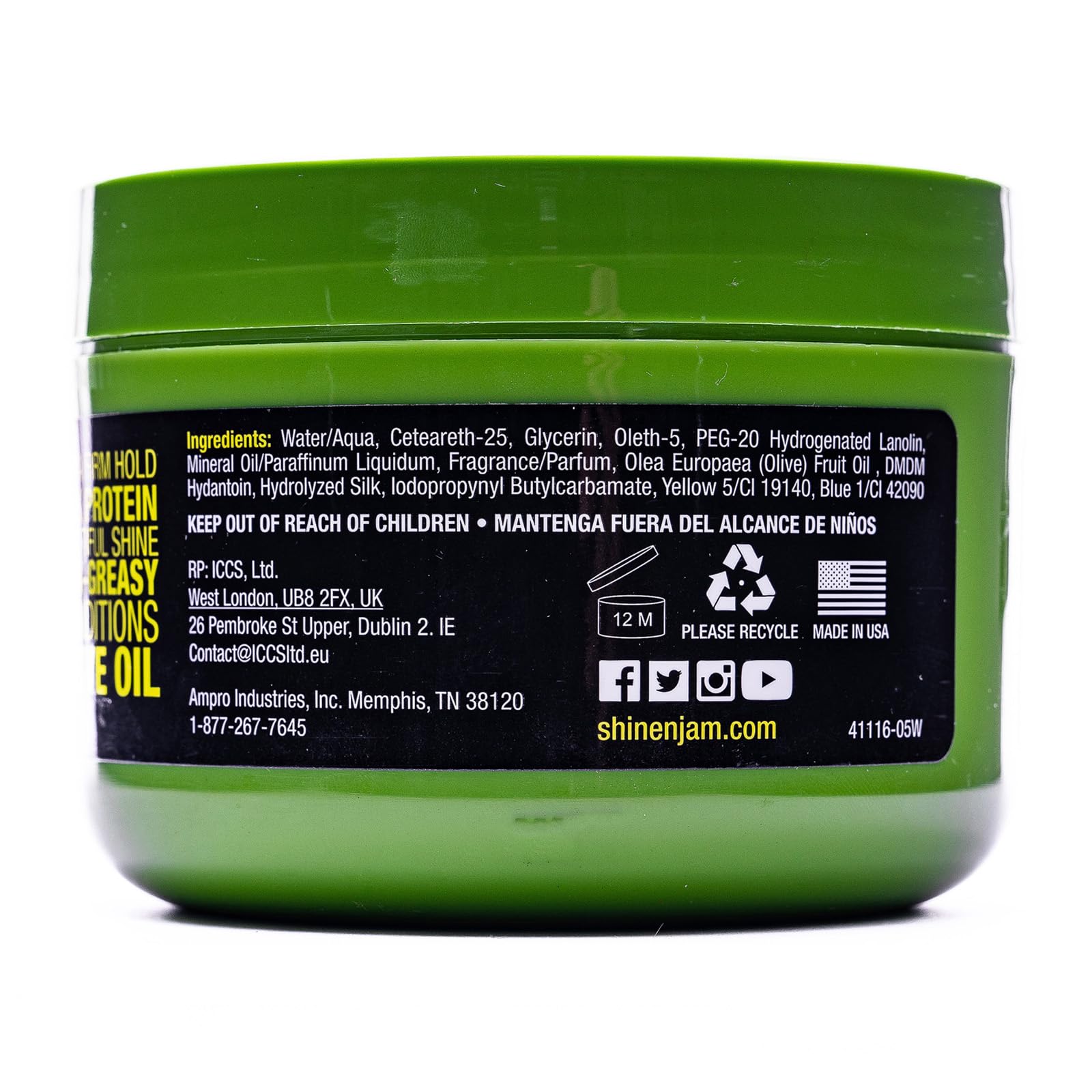 Shine-N-Jam Silk Edge with Olive Oil 237 ml Jar (2 Stück)
