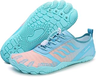 Damen Herren Barfußschuhe Wasserschuhe Aquaschuhe Badeschuhe Fitnessschuhe rutschfest Sohle Breiter Zehenbox