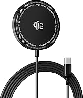 Vista 1 de 25W Magnetic Wireless Charging Pad: Qi2.2 Qi2 MagSafe Fast Charger for Google Pixel 10 iPhone 17 16 Pro Max 16e 15 14 13 12 AirPods & Samsung Galaxy