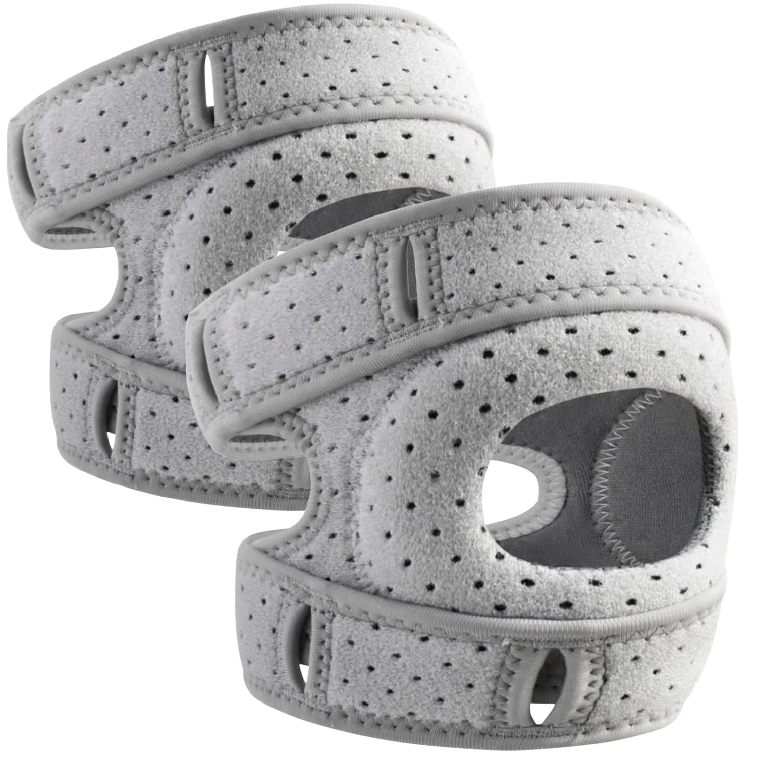 Photo 1 of ** only 1**
Knee Brace for Women Men Adjustable Knee Support with Side Stabilizers, Patella Gel Pads & Upgraded Silicone Anti-Slip Strip -Patella Knee Brace for Meniscus Tear, Knee Pain, Arthritis, Injury Recovery, Running, Workout (Gray 2 Pcs)