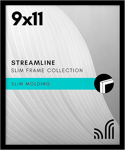 Vista 108 de Americanflat - Portarretratos de 7x10 pulgadas con borde delgado y vidrio inastillable, colección Streamline, marco para exhibir en pared y mesa