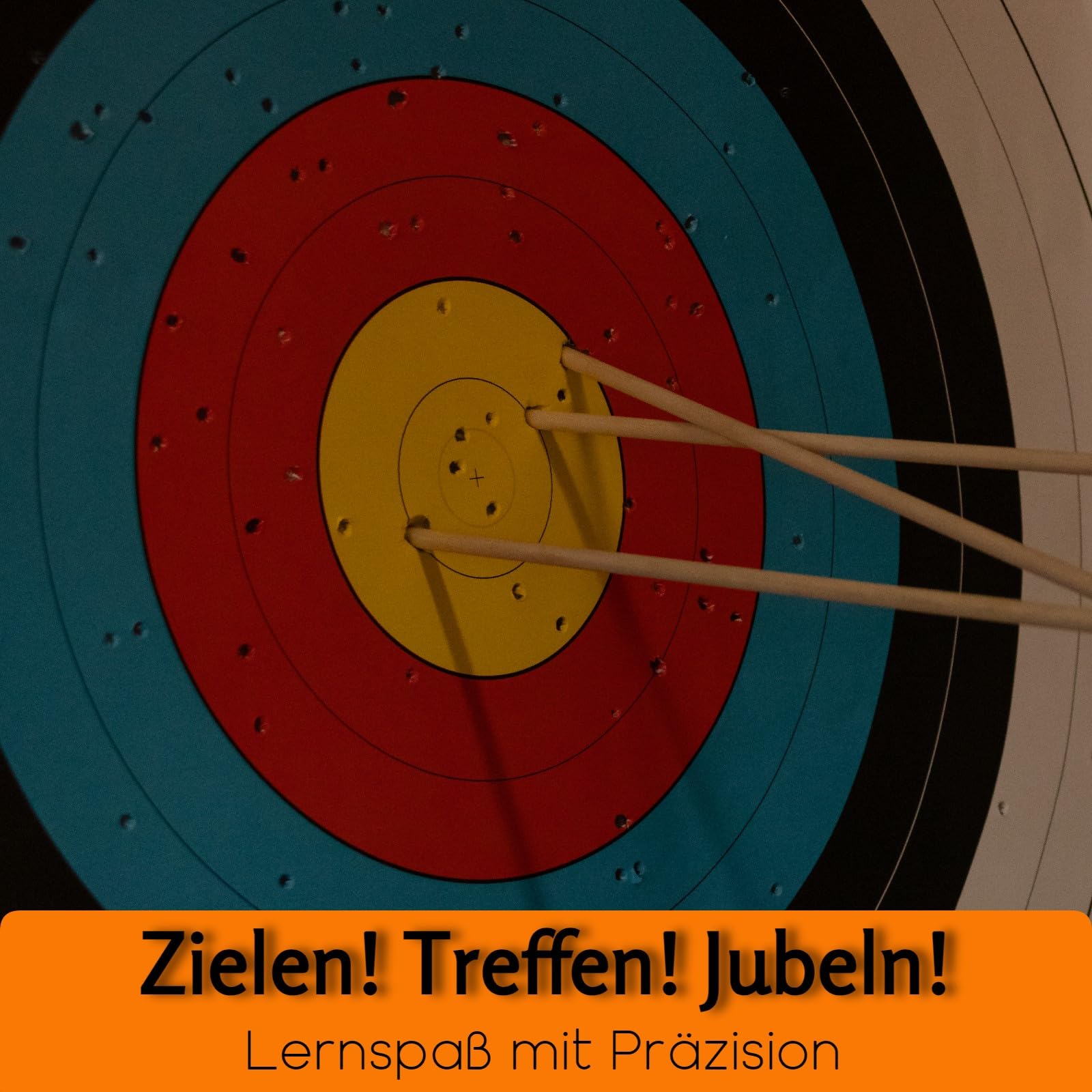 FLITZEBOGEN Pfeil und Bogen Kinder Set | 10 Pfeile mit Gummispitze, Köcher | Zielscheiben, Tasche | Bogenschießen Kinder Spielzeug ab 5 Jahren | Kinderbogen aus Holz | Rechts- und Linkshänder