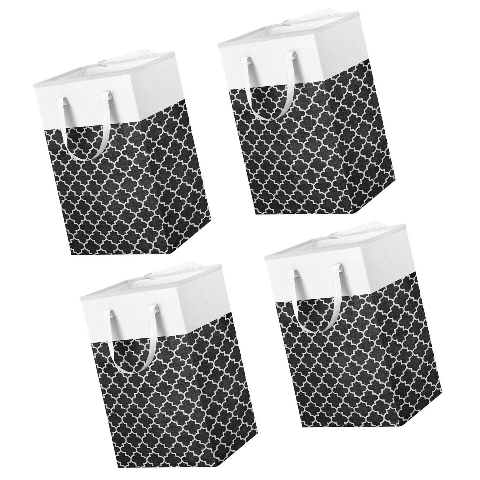 4Pcs Extra Large 75L Fabric Storage Containers Perfect for Arranging Garments Belongings and Various Objects Space Saving Folding Hamper