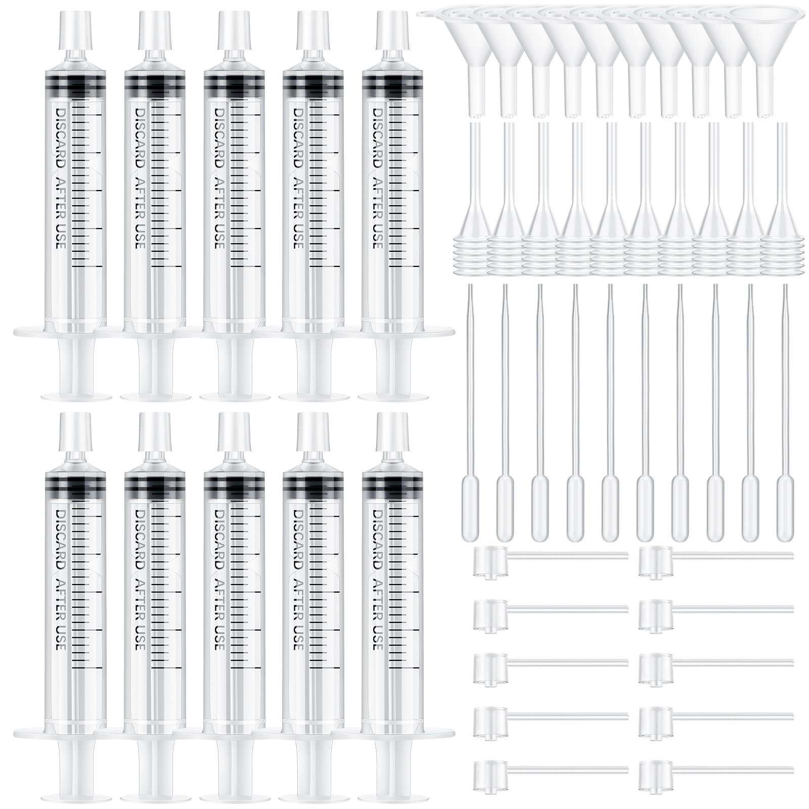 Geiserailie 50 Pcs Perfume Syringe Cologne Extractor Refill Transfer Kit 10
