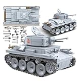 WW2 Lt-38 Panzer Tank Building Set – German Army Panzerkampfwagen 38(t) Model, Movable Treads, Realistic Accessories, Compatible with Major Brick Brands – Ideal for Military Enthusiasts