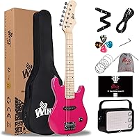 Vista 9 de WINZZ - Guitarra eléctrica para niños con kit para principiantes, 30 pulgadas