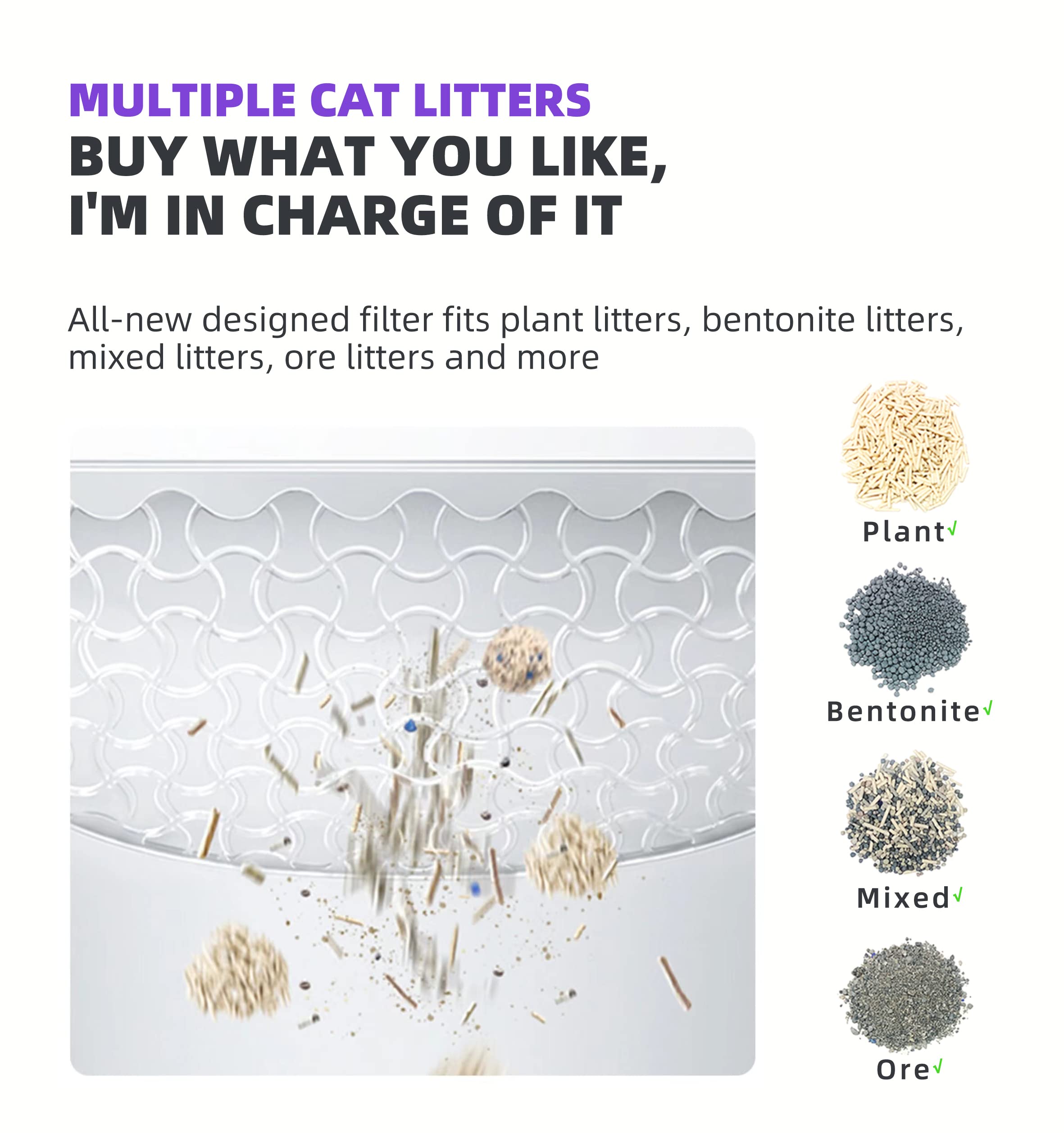 Buy Petree Self Cleaning Cat Litter Box, No More Scooping Automatic Cat