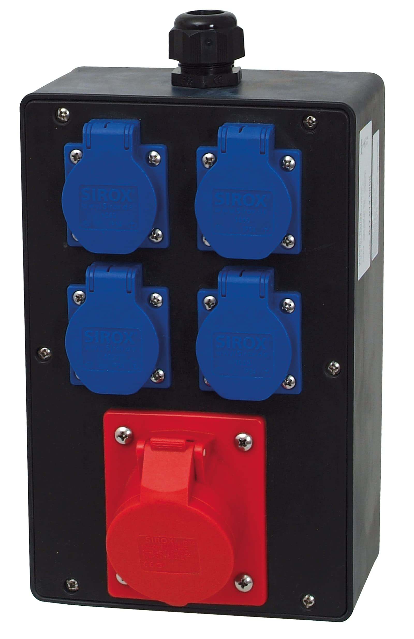 Distribuidor de pared de goma maciza con cable "Gerlos", 230 V ~ 2, CEE 16 A, 400 V ~ 1.