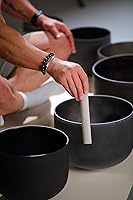 Vista 5 de TOPFUND Juego de 7 cuencos de cristal negro de 6 a 12 pulgadas con fundas de transporte y mazos resistentes