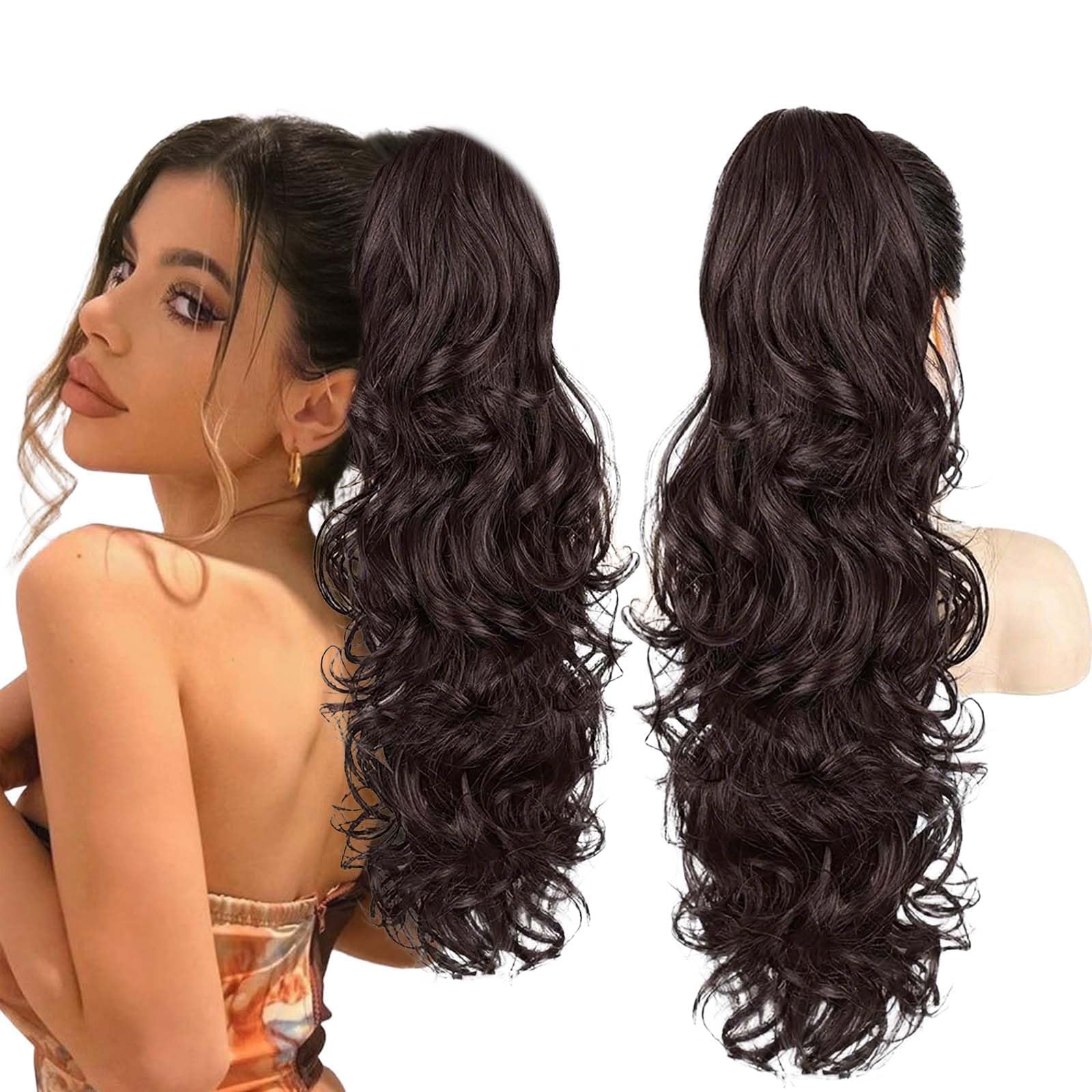 Claw Clip Ponytail Hair Extensions, Curly Ponytail Extension 60cm