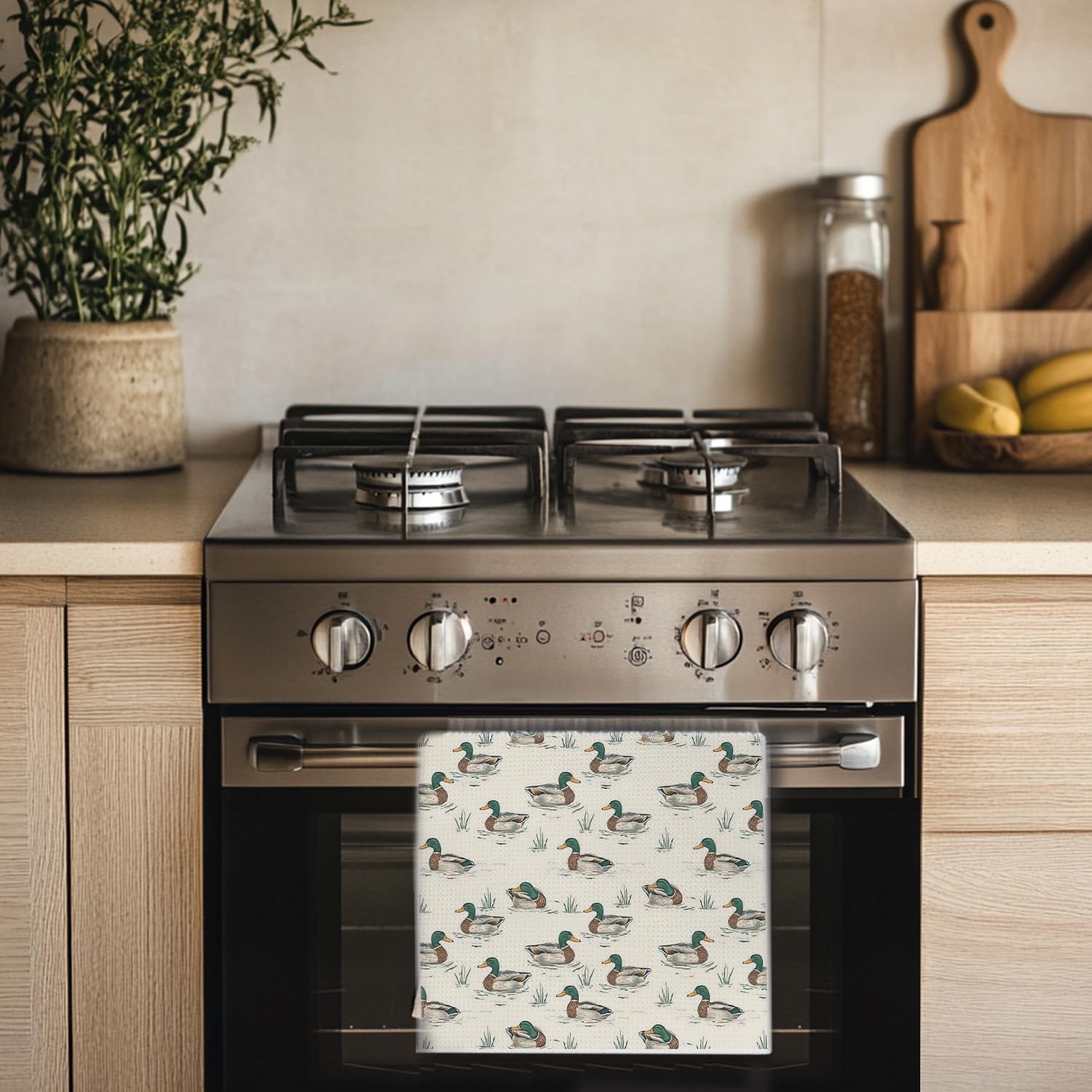 Chinoiserie Mallard Duck Kitchen Towels- Vintage Mallard Dish & Hand Towels for Kitchen & Bathroom Decor,Duck Gifts for Women Lovers,16x24 Inch - Image 7